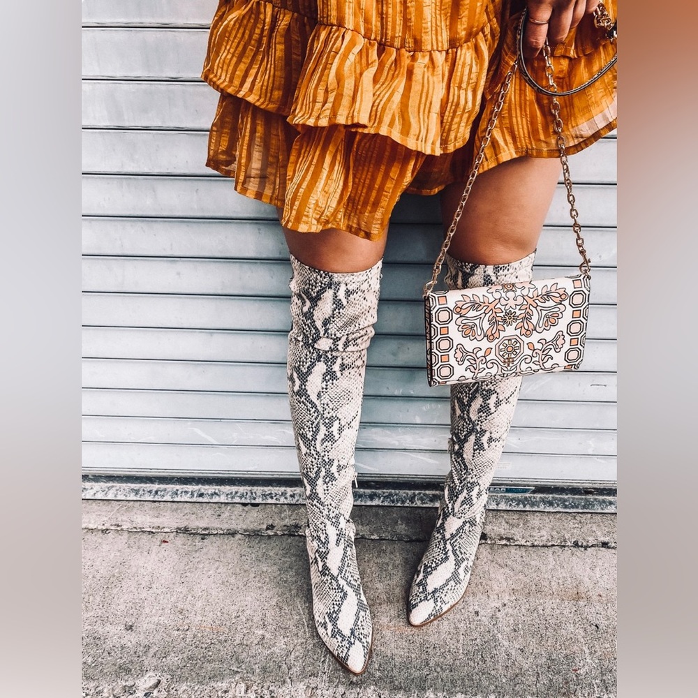 Steve Madden Snake print Jacey Over The Knee Boot
